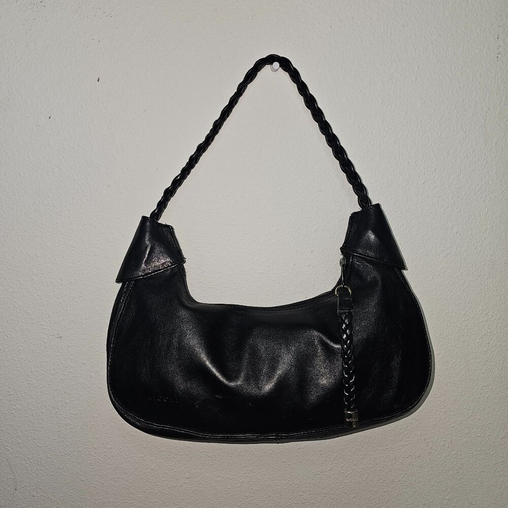 Black leather purse